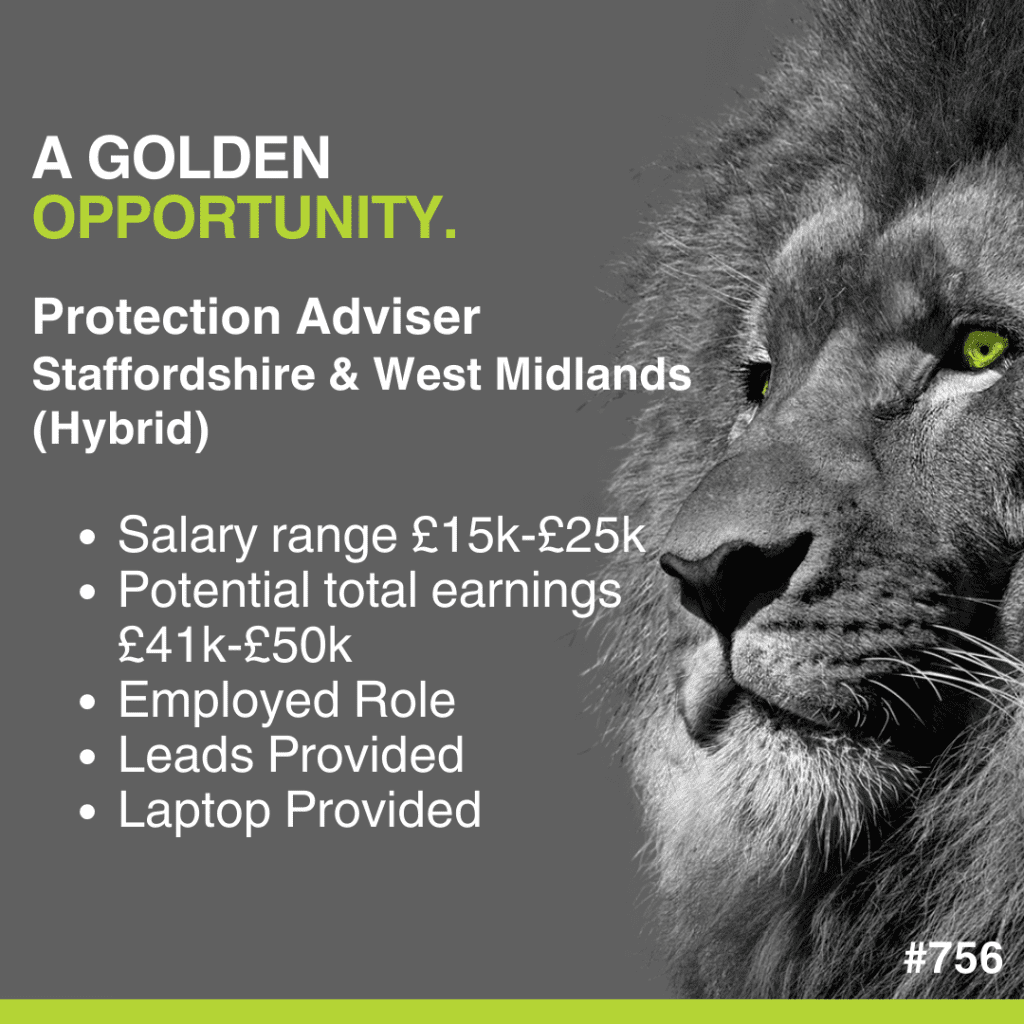 Vacancy artwork for Staffordshire and West Midlands-based Protection Adviser position