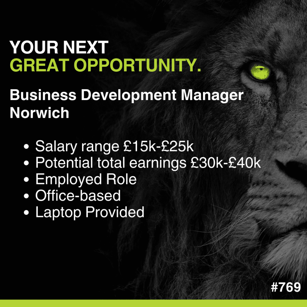 Vacancy artwork for Norwich-based Business Development Manager position