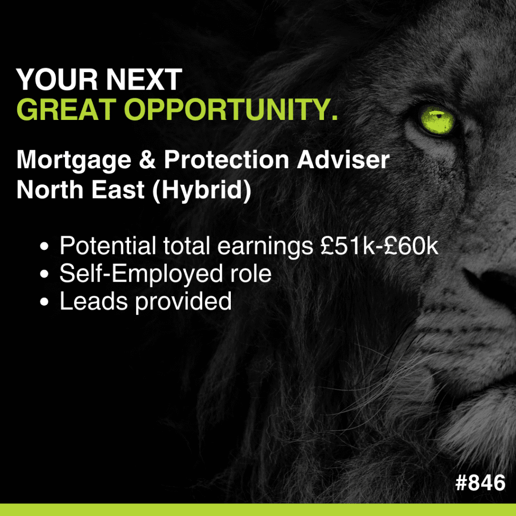 Vacancy artwork for North East-based Mortgage & Protection Adviser position